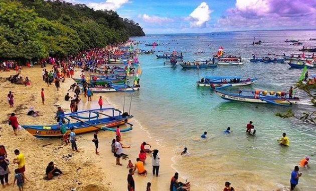 Wisata Pantai Pananjung Pangandaran via Tribunnewswiki