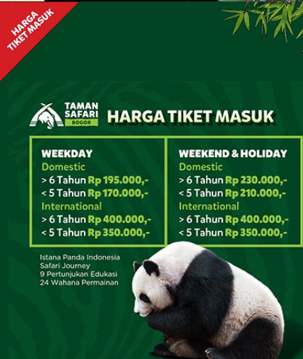 Harga Tiket masuk Taman Safari Bogor