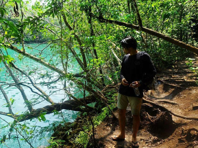 Pengunjung bisa melakukan jelajah hutan di dalam Pulau Sempu via IG @pulausempu