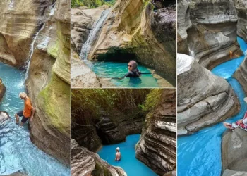 Keindahan Aliran Sungai Curug Love yang Diapit Batuan Berkelok. Foto Gmap Ao