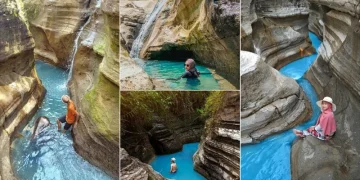 Keindahan Aliran Sungai Curug Love yang Diapit Batuan Berkelok. Foto Gmap Ao