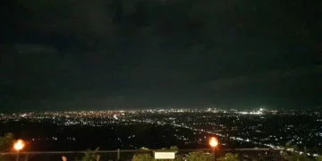 Pemandangan cahaya Yogyakarta di malam hari via Google Maps @Kun-Coro Aji